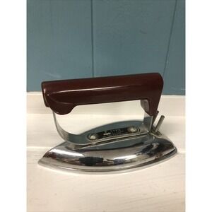VINTAGE Takii Electric Co. Ltd  F TYPE Travel Iron For‎ Decor no Cord  200V 100w